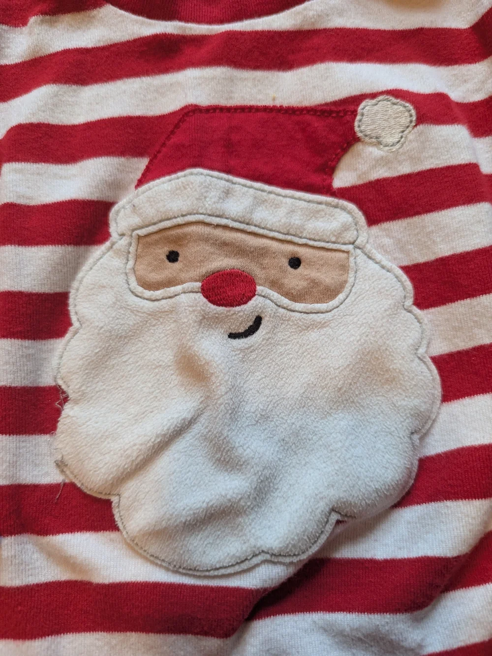 Carter's Red & White Striped Christmas Pajama Set with Merry Christmas Tee 4T